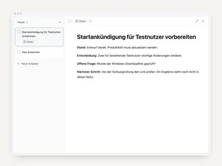 Mit MCP an bestehenden Aufgaben und Notizen weiterarbeiten
