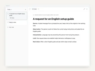 From research notes to a decision brief: a worked example