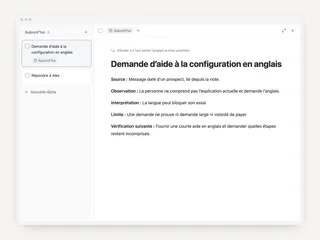 Des notes de recherche à la note de décision : un exemple